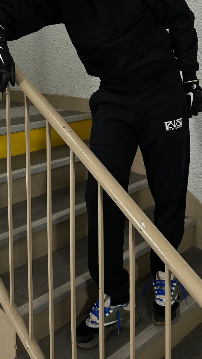 PANTALON BOX LOGO 1 of 1 BLACK - MZE COUTURE