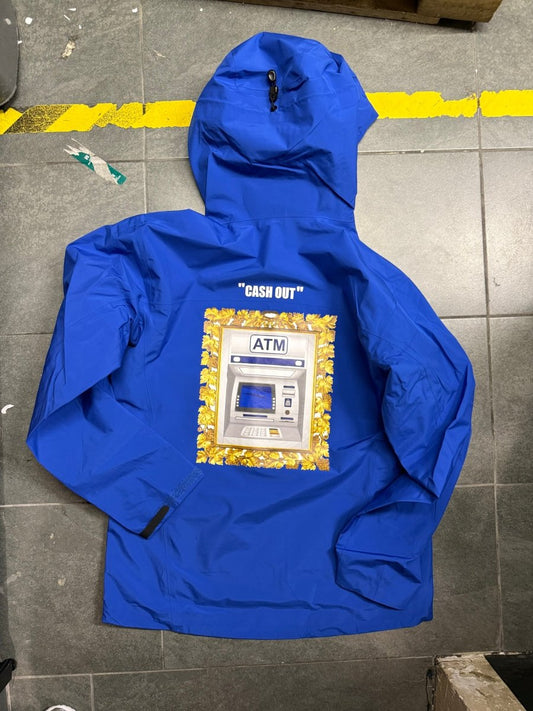 VESTE COUPE-VENT ATM “CASH OUT” BLUE - MZE COUTURE