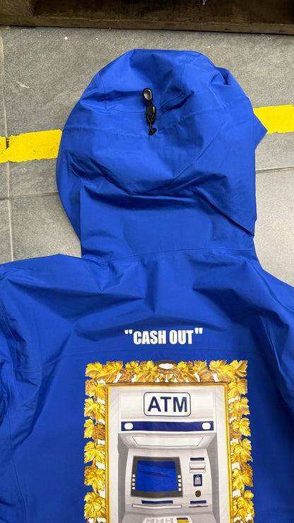 VESTE COUPE-VENT ATM “CASH OUT”  BLUE - MZE COUTURE 