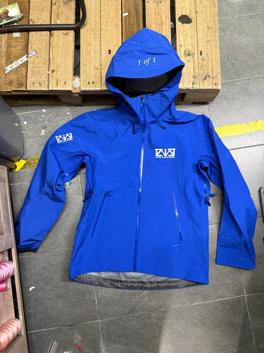 VESTE COUPE-VENT ATM “CASH OUT”  BLUE - MZE COUTURE 