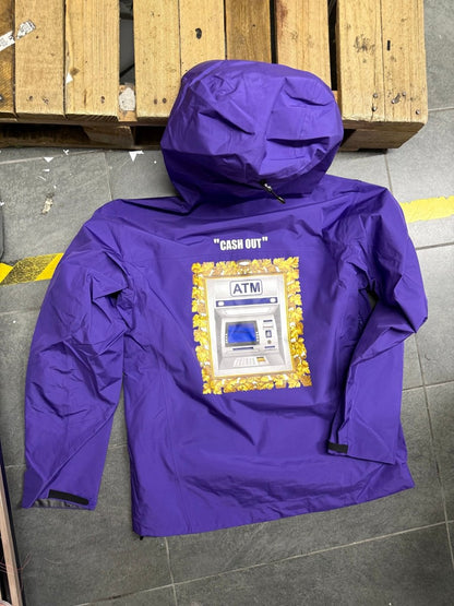 VESTE COUPE-VENT ATM “CASH OUT” PURPLE - MZE COUTURE 